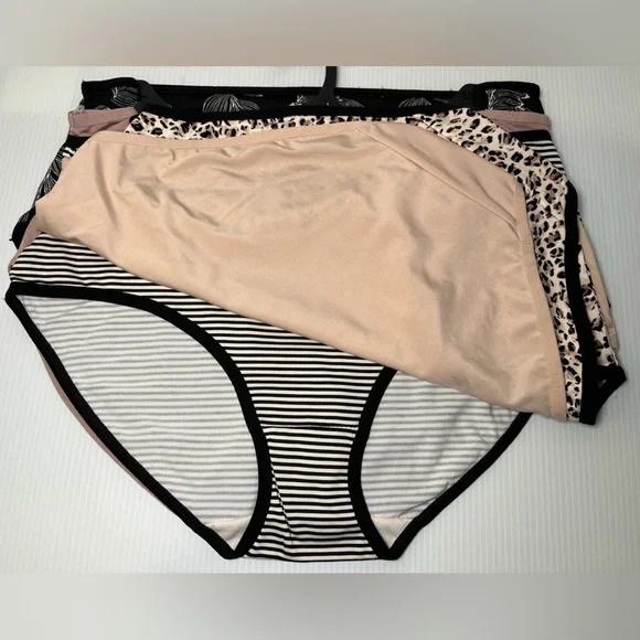 Nicole Miller Full Coverage Super Soft & Silky Smooth Stretch 5pc Briefs Set - Picture 4 of 13